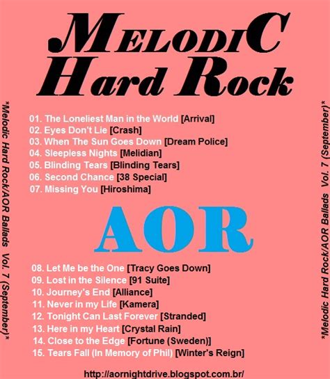 Aor Night Drive Melodic Hard Rockaor Ballads Vol 7