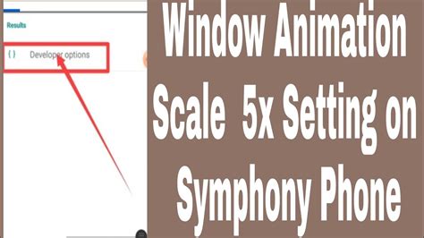 Window Animation Scale 5x Setting On Symphony Phone Youtube