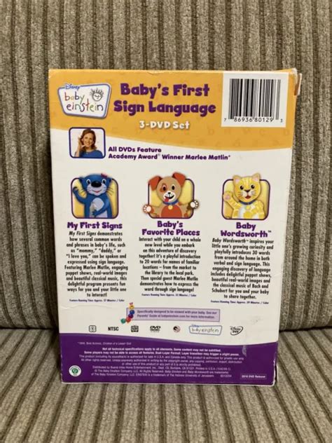 Disneys Baby Einstein Babys First Sign Language Educational 3 Disc