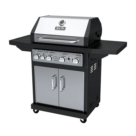 Dyna Glo 4 Burner Propane Gas Grill W Side Burner Outdoor Stainless