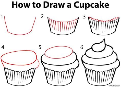 How To Draw A Cupcake Step By Step Drawing Tutorial With Pictures