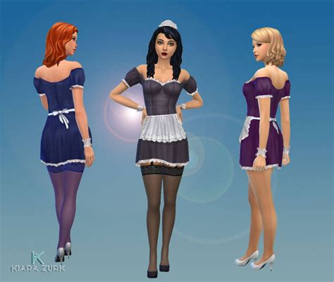 Ts2 Maid Outfit 💕 My Stuff Maid Outfit Outfits Carolina Dress