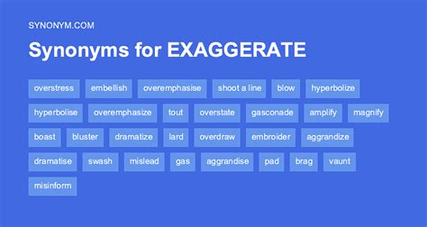 Another Word For Exaggerate Synonyms And Antonyms