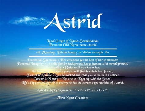 Astrid Name Meaning First Name Creations Names With Meaning Names