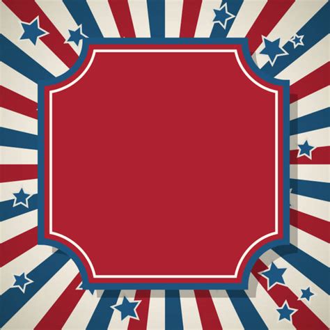 Blank Poster With Vintage American Flag Border Illustrations Royalty Free Vector Graphics