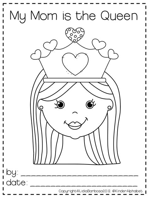 Download this coloring page for free, paint it and give it to your mother! FUN Mother's Day craft and writing activities. | Mothers day crafts preschool, Mother's day ...