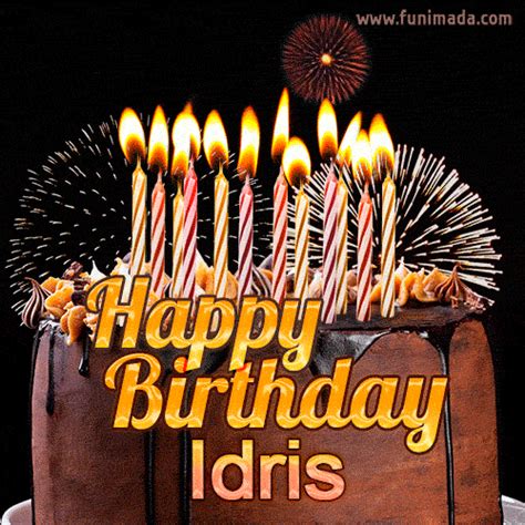 Chocolate Happy Birthday Cake For Idris  — Download On