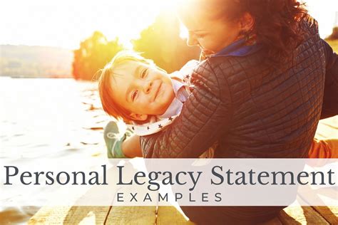 Personal Legacy Statement Examples - Paragon Road