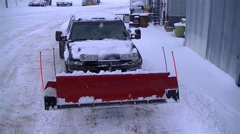 Snow Plowing With 75 Western Pro Plow With Custom Wings On A Silverado