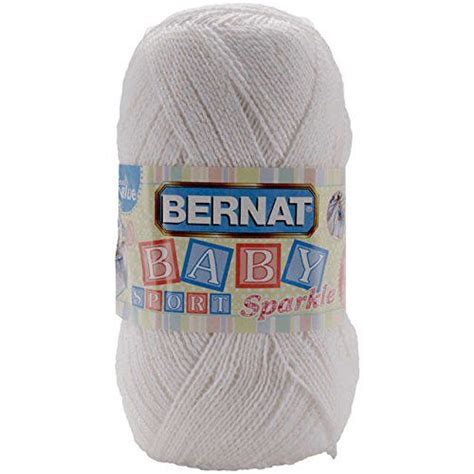 Bernat Baby Big Ball Sport Sparkle Yarn 105 Ounce White Single Ball