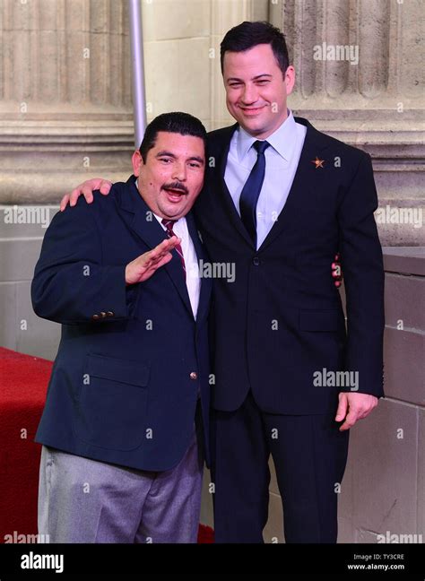 Talk Show Host Jimmy Kimmel Poses With His Show S Sidekick Guillermo