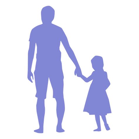 Father And Daughter Walking Silhouette Png And Svg Design For T Shirts