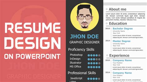 Download Free Creative Resume Template Powerpoint School