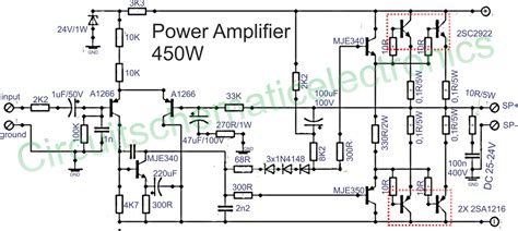 50 Watts Amplifier Circuit Diagram