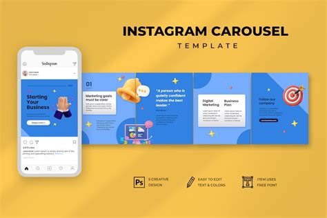 Instagram Carousel Graphic Templates Envato Elements