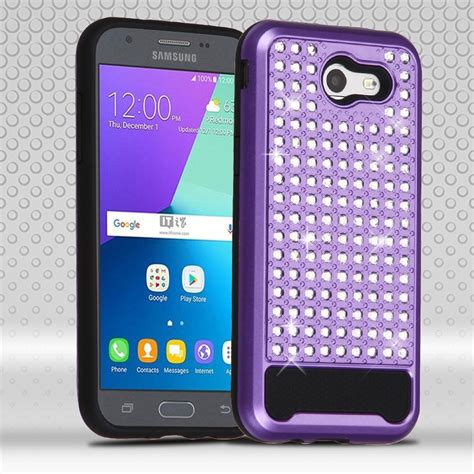Samsung Galaxy J3 Luna Pro Hybrid Impact Diamond Case Phone Cover