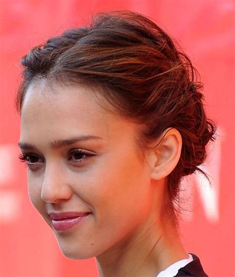 Jessica Alba French Braid Formal Hairstyles For Short