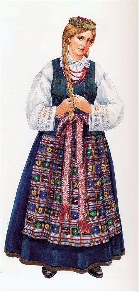 A Lithuanian Folk Costume Lithuanian Clothing Folk Clothing Folk Costume