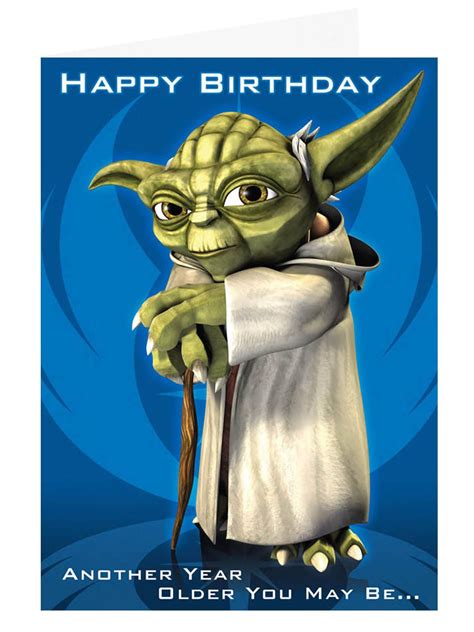 Star Wars Clone Wars Yoda Birthday Sound Card General Birthday Birthday Cards Cards Star