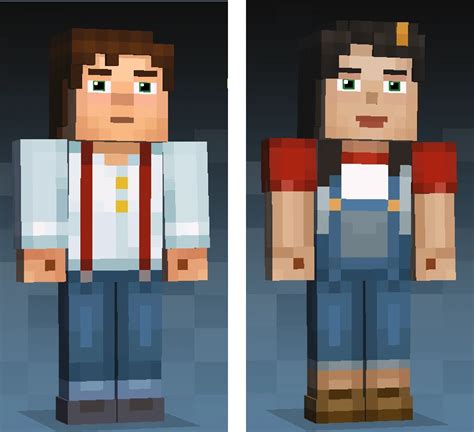Minecraft Story Mode Jesse Boy And Jesse Girl By Edibetaawo On Deviantart