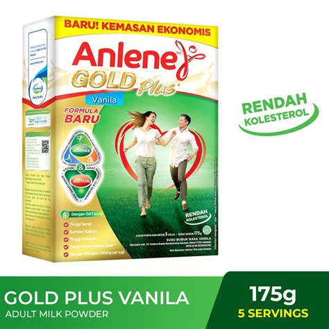 Anlene Gold Plus Vanilla 175gr Susu Bubuk Nutrisi Jantung Tulang