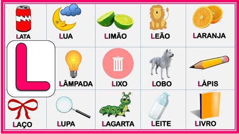 Alfabeto Infantil Aprender Palavras Com A Letra L Alfabetoinfantil