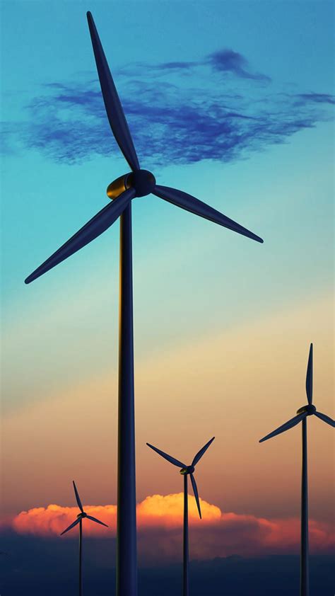 720p Free Download Wind Turbine Sky Sunset Hd Phone Wallpaper Peakpx