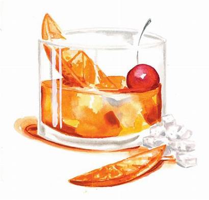 Fashioned Cocktails Illustration Recipe Drink Drawing Cocktail