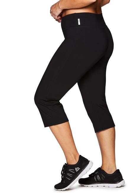 RBX Active Women S Plus Size Cotton Spandex Fashion Workout Yoga Capri Leggings EBay