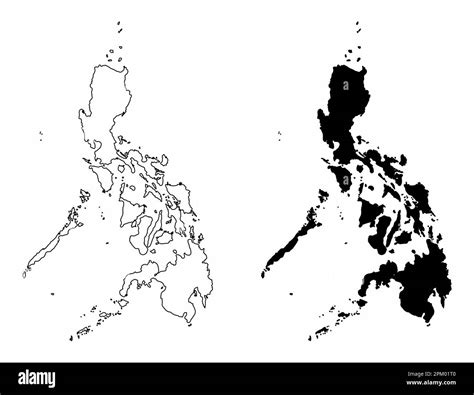 Philippines Map Black And White Stock Photos And Images Alamy