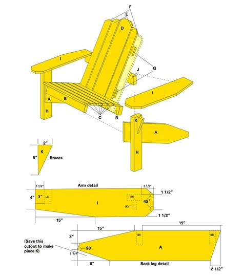 Instructions Adirondack Chair Plans Materials Any Wood Plan