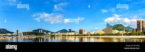 Panoramic Morning View Of The Beach And Botafogo Cove With Its