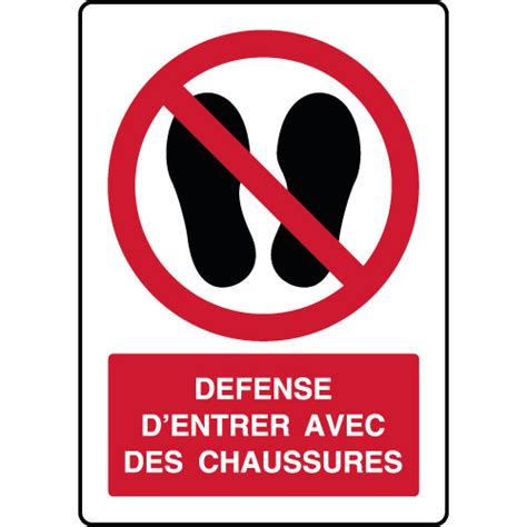 Panneau Vertical Défense Dentrer Avec Chaussures Virages