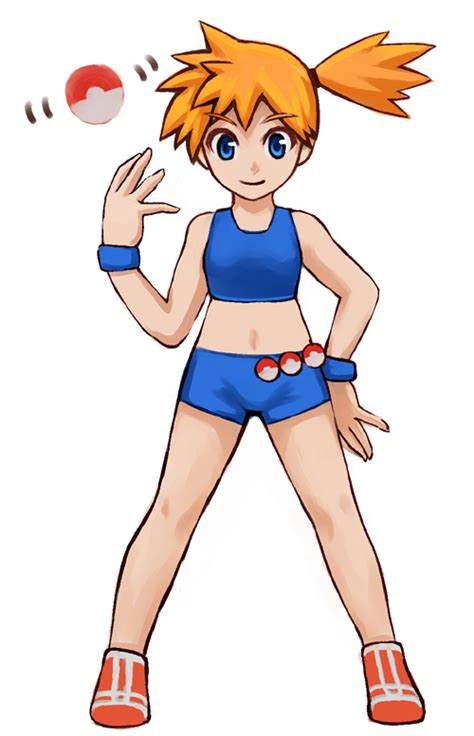 safebooru bikini blue bikini blue eyes hand on waist kasumi pokemon misty pokemon orange