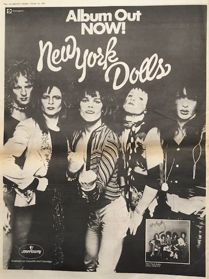New York Dolls Original 1973 Advert The Fame Bureau