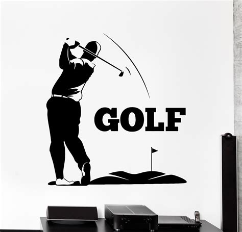 Vinyl Wall Decal Golf Club Player Golf Sport Stickers Mural Ig4477