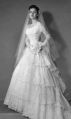 Vintage 1950s romantic wedding dress 34 bust full skirt back buttons long sleevetop rated seller. Weddings Through the Decades: 1900-1950 - New Orleans ...