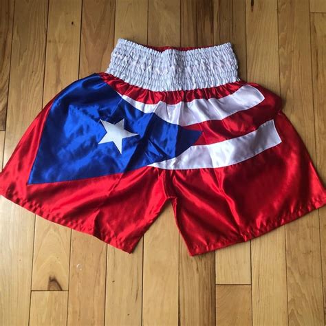 Puerto Rico Flag Boxing Shorts Puerto Rico Boxing Training Shorts Athletic Fitness Boxing Mma