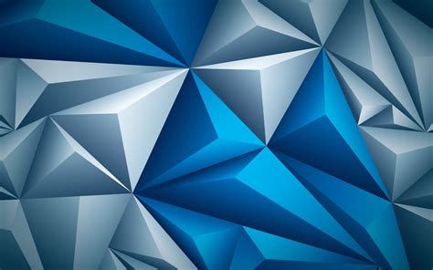 Wallpaper Abstract Sky Low Poly Symmetry Blue Triangle Pattern