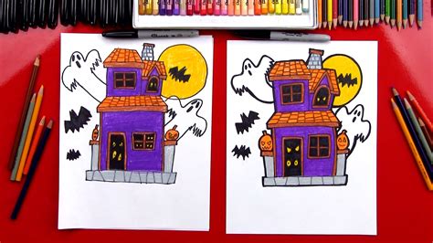 We also hope you have a lot of fun following along with us today. How To Draw A Haunted House - Art For Kids Hub