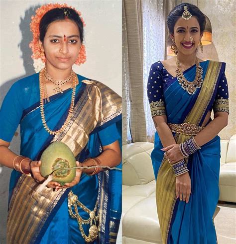 Niharika Konidela In Mothers Saree For Second Look At Pellikuturu1 8 Wedding Saree Blouse
