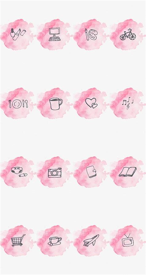 You can pick the one you prefer. Instagram Story Highlight Cover Set of 16 Pink Watercolor ...