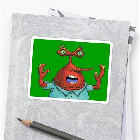 Oh Yeah Mr Krabs Sticker By Walawala Redbubble