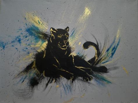 Abstract Panther Painting By Deborah Campbell