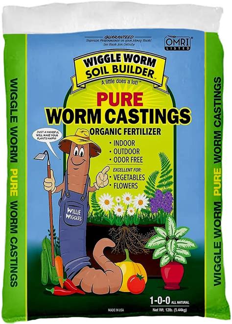 Wiggle Worm 100 Pure Organic Worm Castings 12 Pounds