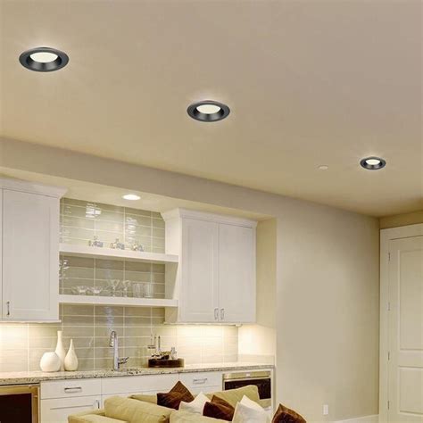 Designers Fountain 5 In And 6 In 3000k Integrated Led Black Recessed
