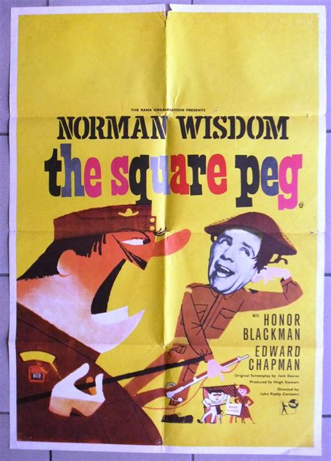The Square Peg Norman Wisdom 37x26 Original Movie Poster 50s