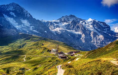 Hd Wallpaper Eiger Mountain Sunset North Wall Grindelwald