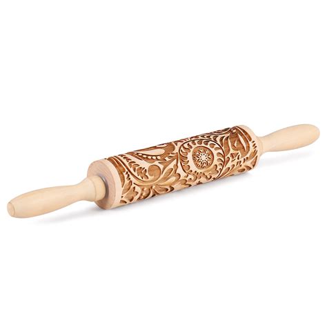 Embossed Rolling Pins With Patterns For Baking 77 Inch Engraved