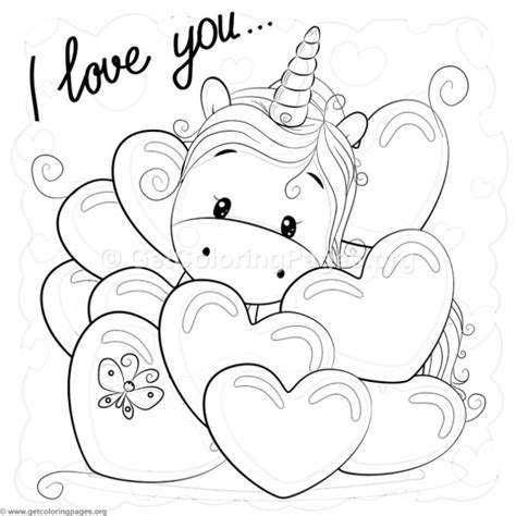 Print unicorn coloring pages for free and color our unicorn coloring! Valentine I Love You Unicorn Coloring Pages ...